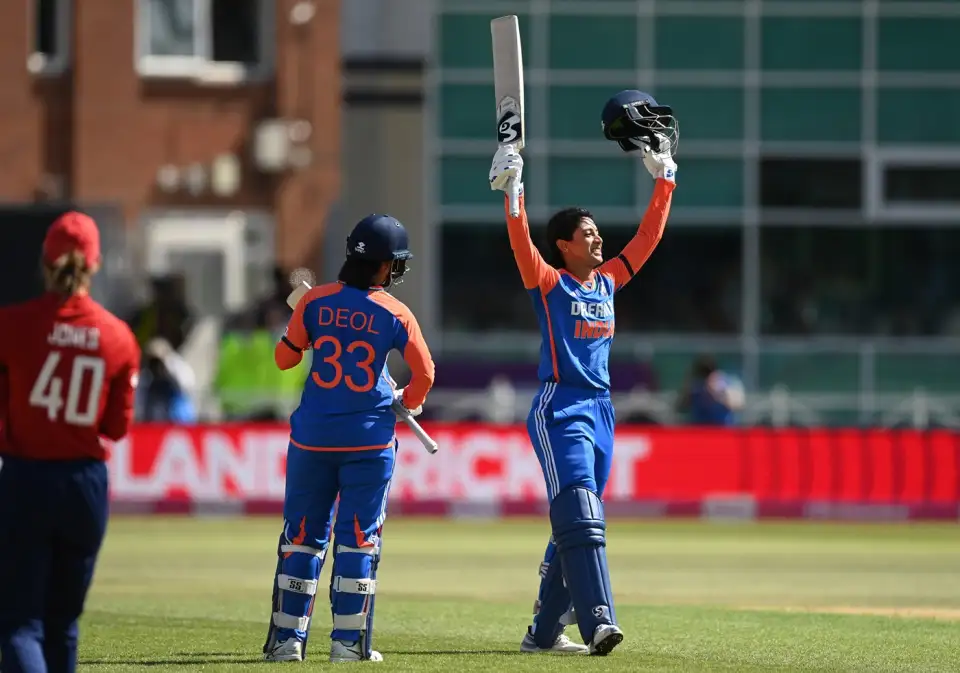 Mandhana's Ton and Debutant Charani's Four-Fer Claimed India's Dominant Victory Over England .