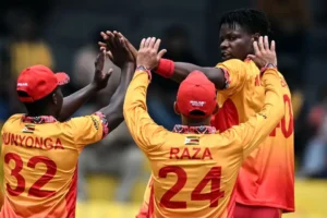 AUS Vs ZIM , 19th Match , Group B , ICC Men's T20 World Cup 2025 : Zimbabwe Registered A Famous Win Over Australia .