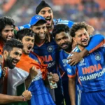 India Clinched 3rd T20 World Cup Title By Defeating New Zealand In A Huge Margin .