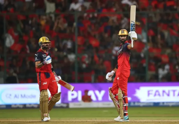 RCB defeats Gujarat Titans by 5 wickets despite Sai Sudharsan's century .