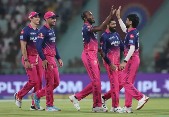 Jadeja stars as RR wins tight contest against LSG .