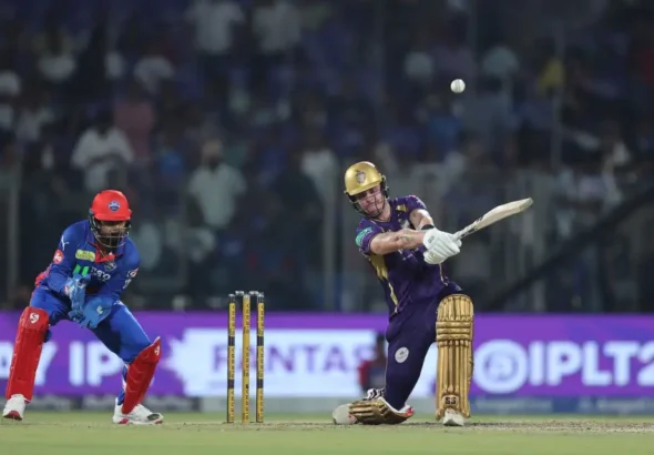 KKR smashes opponents with Allen's century & maintains playoff hopes.