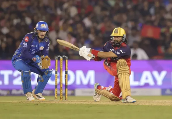 RCB beats Mumbai Indians in final-ball finish to lead points table.