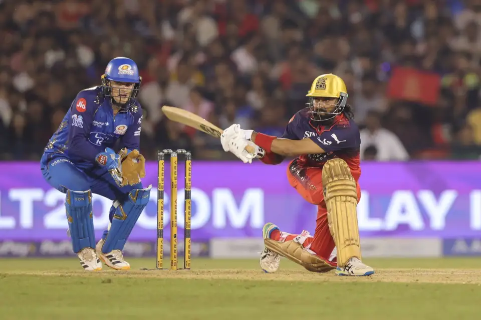 RCB beats Mumbai Indians in final-ball finish to lead points table.