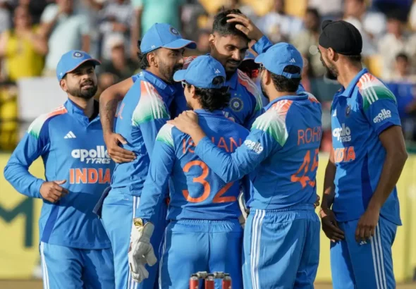 India chases down Afghanistan's total set by Gurbaz's 100-run innings.